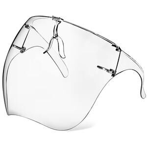Clear Full Face PVC Anti Fog Face Shield, Face Mask Covering [One Size]